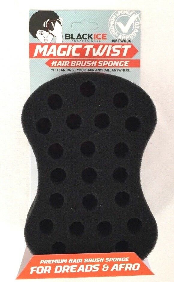 Black Ice Twist Sponge Hair Brush Sponge